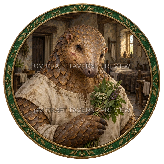 Morga Hillward - aperçu de token de paria vu du dessus