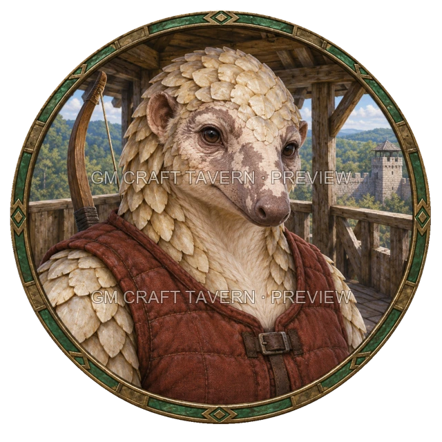 Urdan Redcliff - aperçu de token de combattant vu du dessus