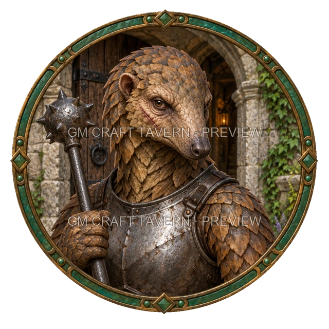 Urdan Clearwell - aperçu de token de combattant vu du dessus