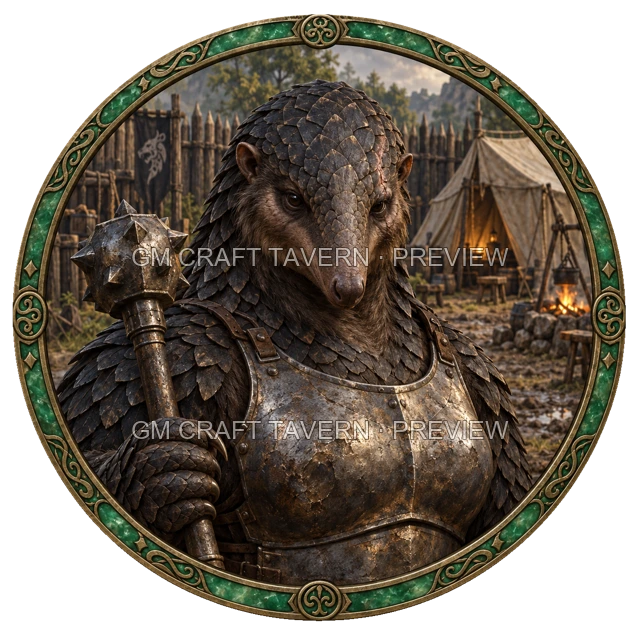 Aperçu de token de mercenaire brutal vu du dessus