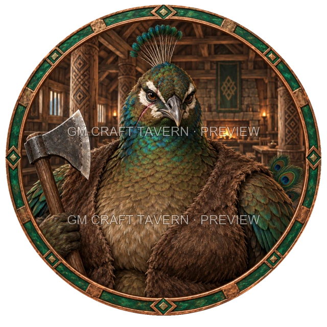 Aperçu du token vu du dessus de Grom Stonebrook - Barbare