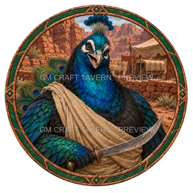 Aperçu du token vu du dessus de Varka Stonebrook - Barbare