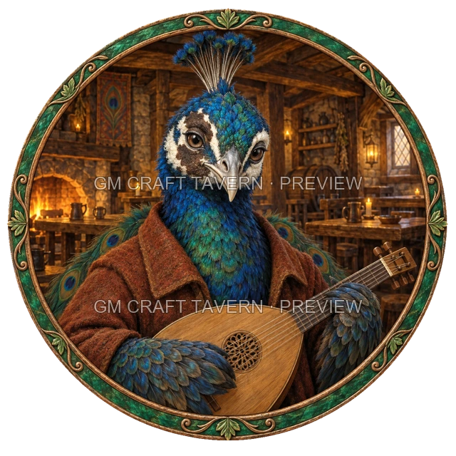 Aperçu du produit Tokens de personnage paonfolk gratuits 3
