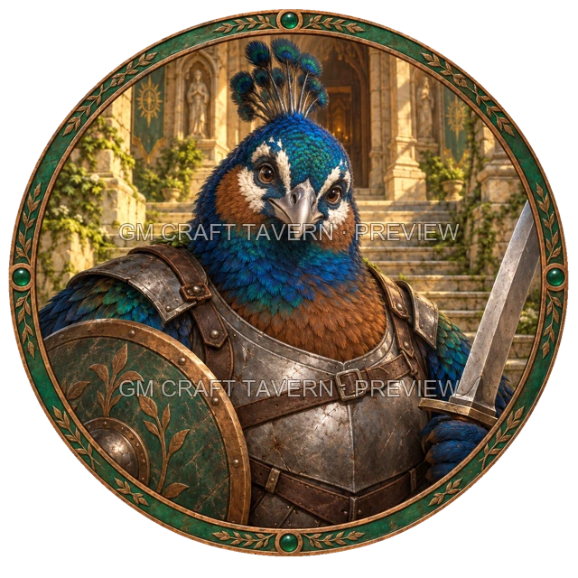 Aperçu du produit Tokens de personnage paonfolk gratuits 2