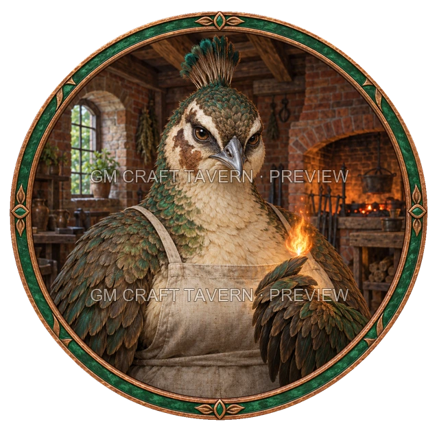 Aperçu du produit Tokens de personnage paonfolk gratuits 6