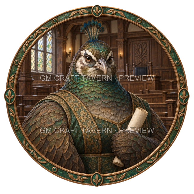 Grom Oakbend - aperçu de token de noble vu du dessus