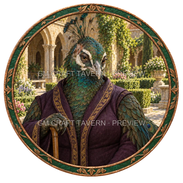 Urdan Oakbend - aperçu de token de noble vu du dessus