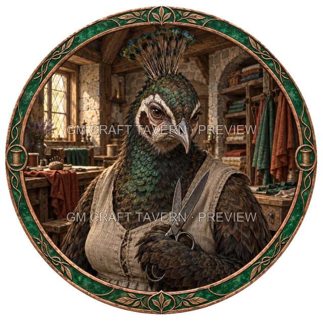Durg Oakbend - aperçu de token d’artisan vu du dessus