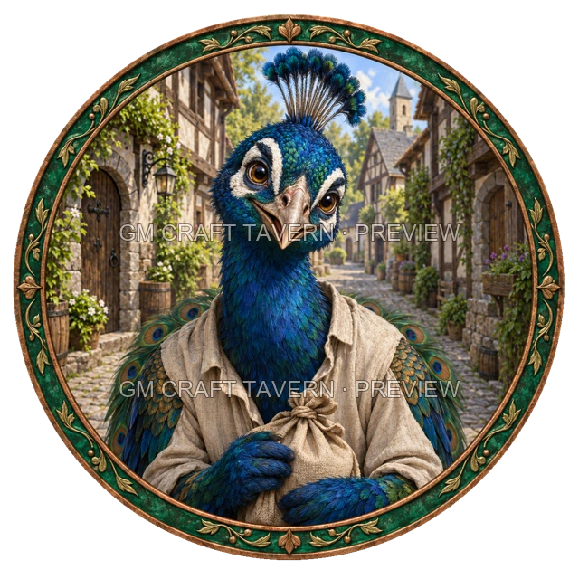 Varka Deepgrove - aperçu de token de villageois vu du dessus