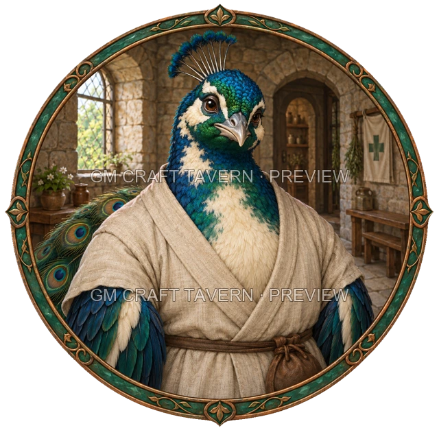 Besha Deepgrove - aperçu de token de guérisseur vu du dessus