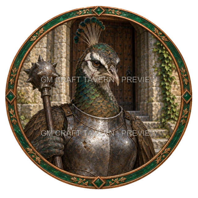 Urdan Clearwell - aperçu de token de combattant vu du dessus