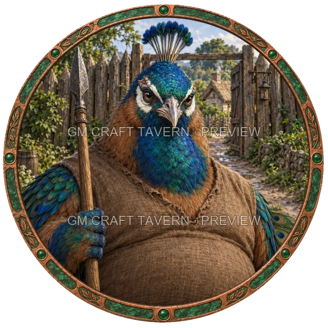 Besha Clearwell - aperçu de token de combattant vu du dessus