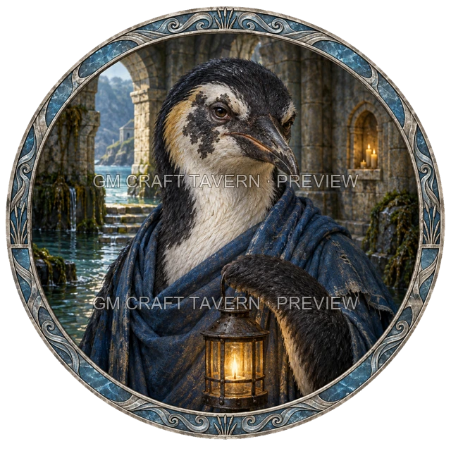Aperçu du produit Tokens circulaires gratuits de peuples-pingouins 5