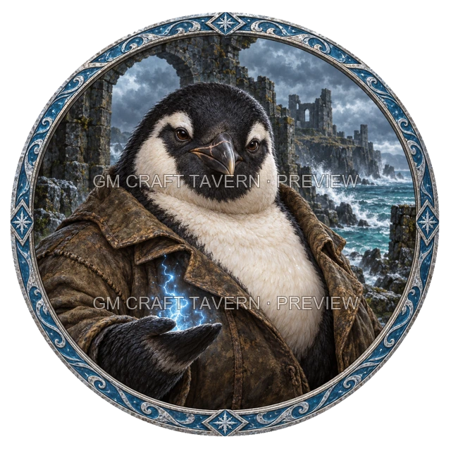 Aperçu du produit Tokens circulaires gratuits de peuples-pingouins 2