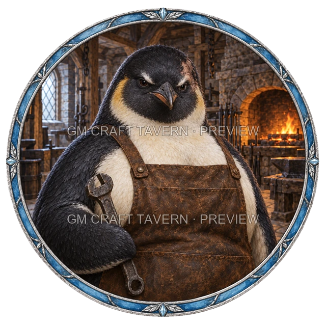 Aperçu du token vu du dessus de Grom Birchhaven - Artificier