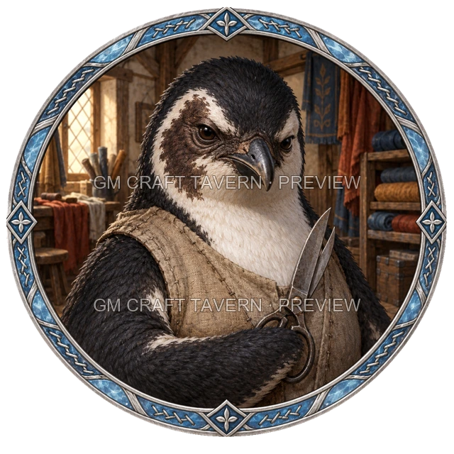 Durg Oakbend - aperçu de token d’artisan vu du dessus