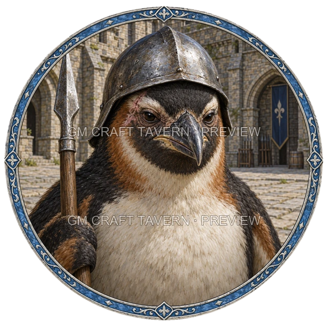 Durg Redcliff - aperçu de token de combattant vu du dessus