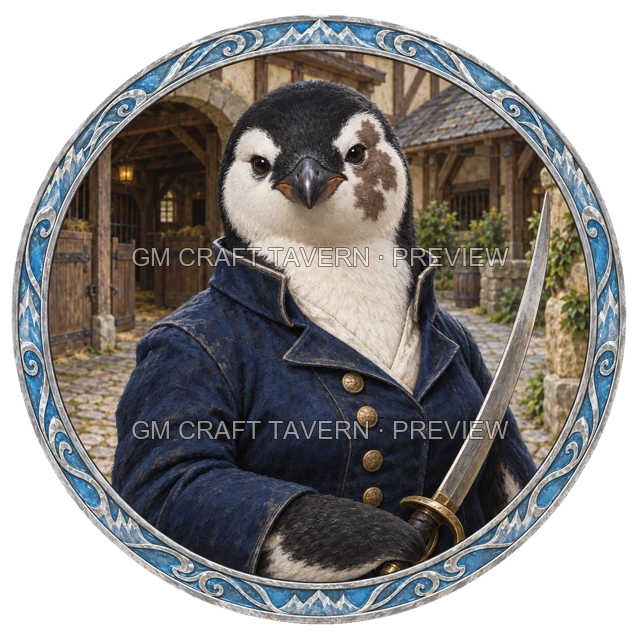 Grom Clearwell - aperçu de token de combattant vu du dessus