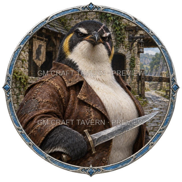 Aperçu de token de capitaine bandit vu du dessus