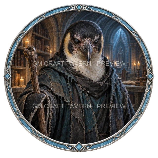 Aperçu de token de mage mort-vivant vu du dessus