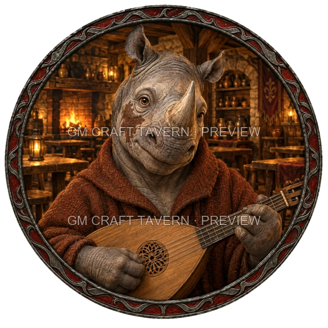 Aperçu du produit Tokens de personnage gratuits de rhinofolk 5