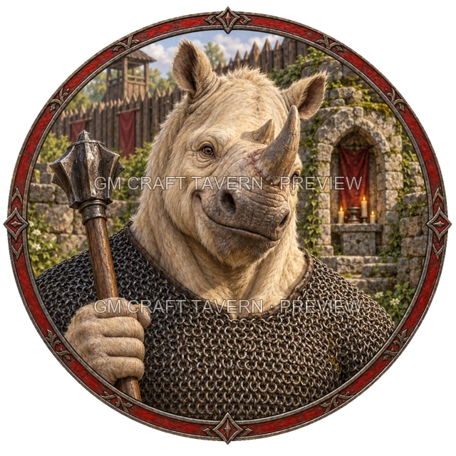 Aperçu du token vu du dessus de Varka Reedvale - Clerc