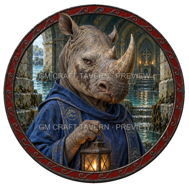 Aperçu du produit Tokens de personnage gratuits de rhinofolk 3