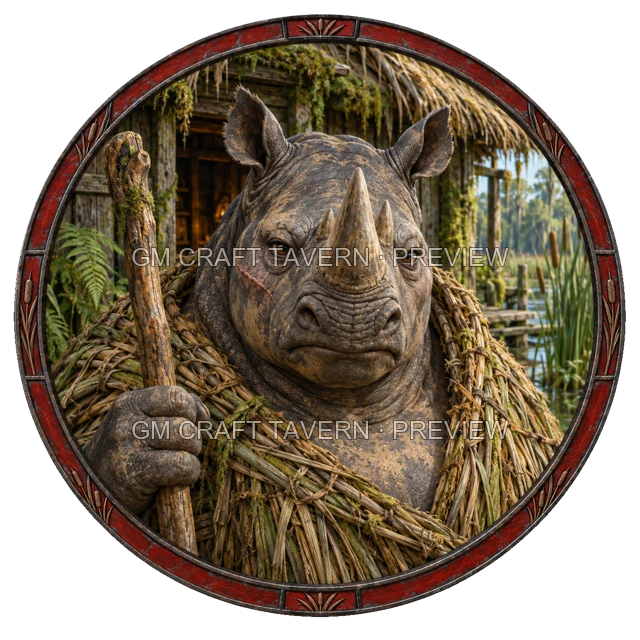 Aperçu du token vu du dessus de Durg Reedvale - Druide