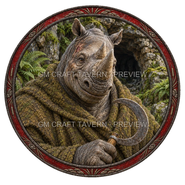 Aperçu du produit Tokens de personnage gratuits de rhinofolk 7