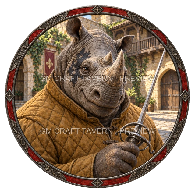 Aperçu du token vu du dessus de Varka Ashfield - Guerrier