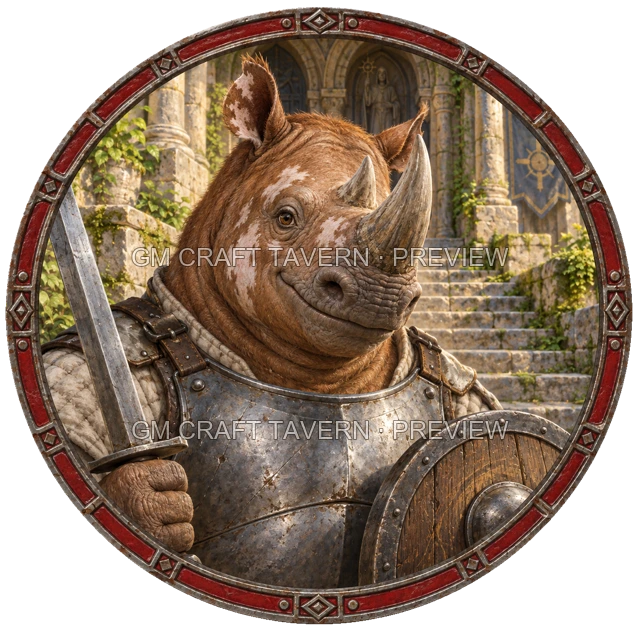 Aperçu du produit Tokens de personnage gratuits de rhinofolk 2