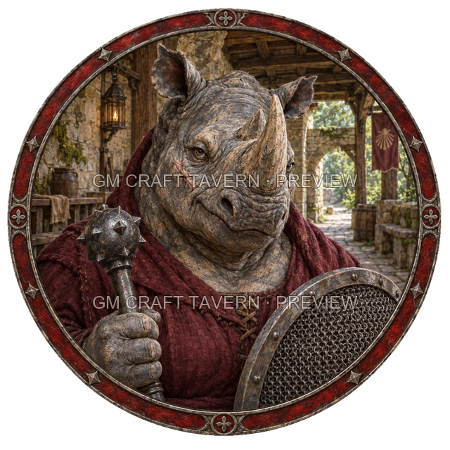 Aperçu du token vu du dessus de Urdan Mossridge - Paladin