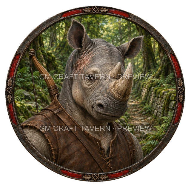 Aperçu du token vu du dessus de Besha Mossridge - Rôdeur