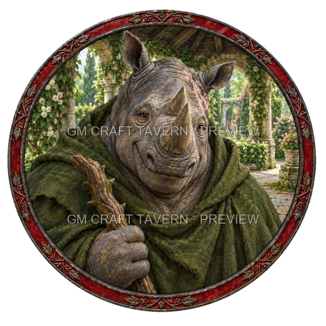 Aperçu du token vu du dessus de Varka Ironwell - Occultiste