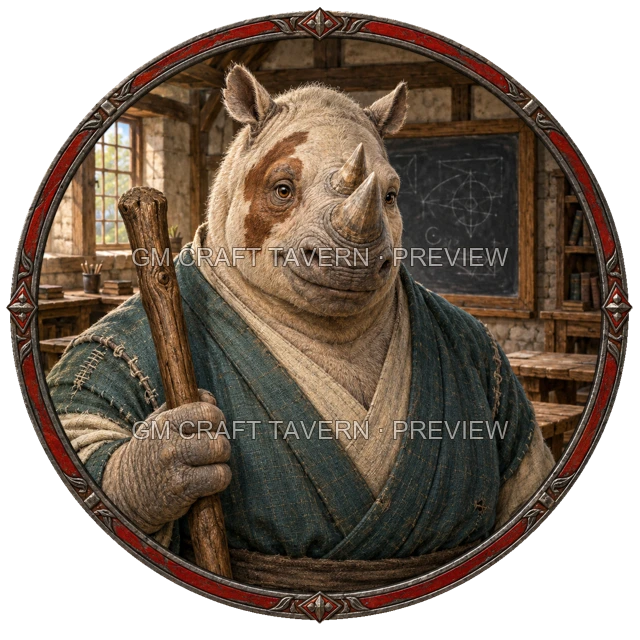 Aperçu du token vu du dessus de Besha Ironwell - Magicien