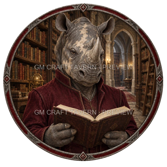 Aperçu du produit Tokens de personnage gratuits de rhinofolk 6