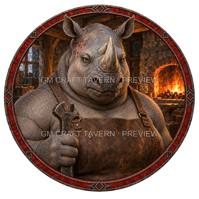 Aperçu du token vu du dessus de Grom Birchhaven - Artificier