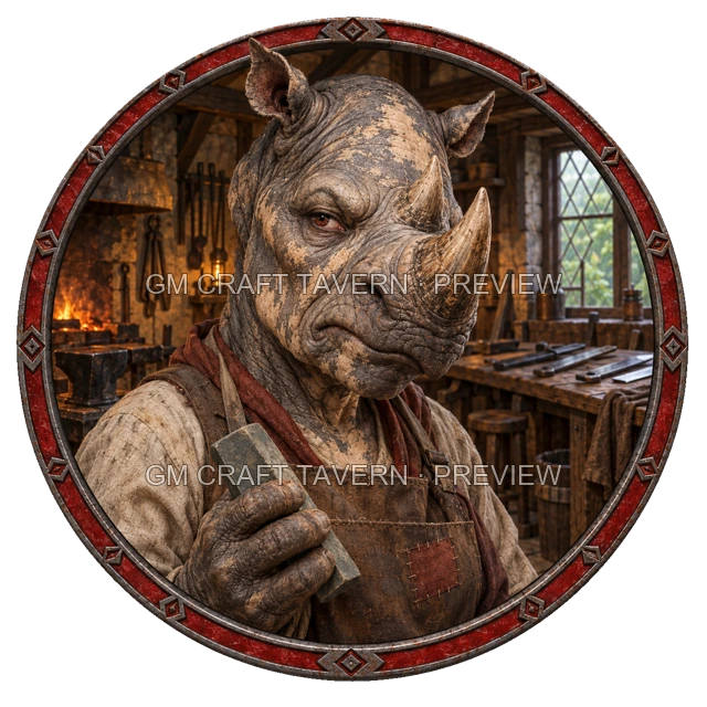 Urdan Westmere - aperçu de token de forgeron vu du dessus