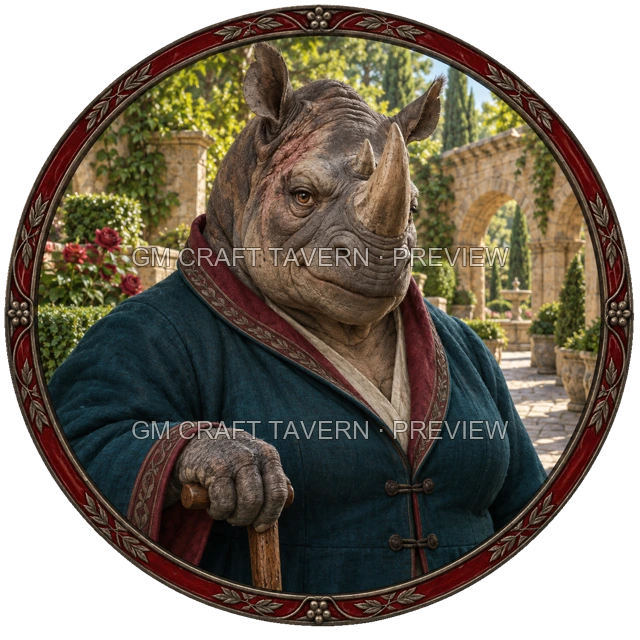 Urdan Oakbend - aperçu de token de noble vu du dessus