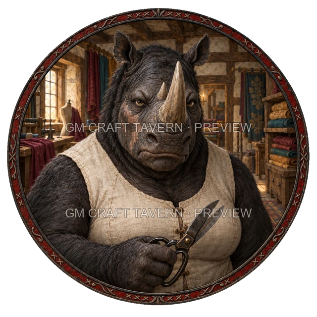 Durg Oakbend - aperçu de token d’artisan vu du dessus