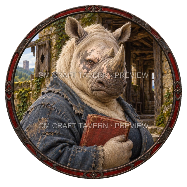Durg Hillward - aperçu de token de paria vu du dessus