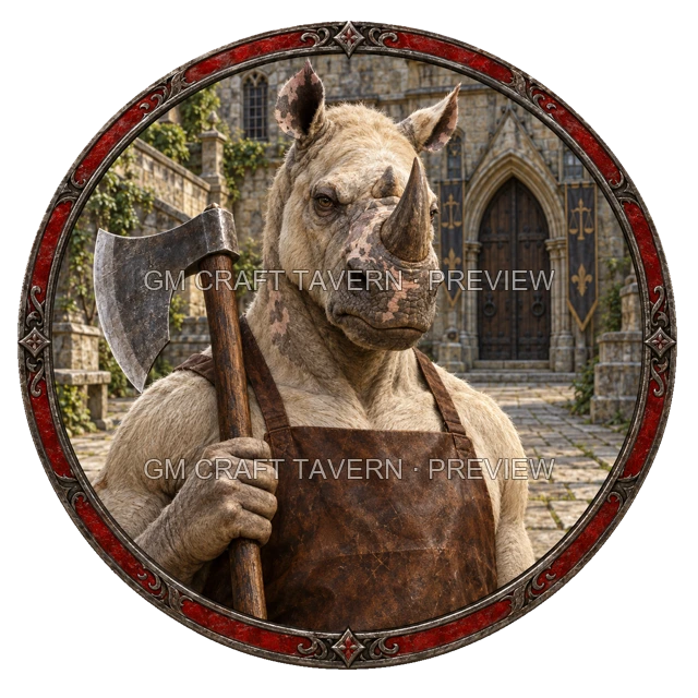 Varka Clearwell - aperçu de token de combattant vu du dessus