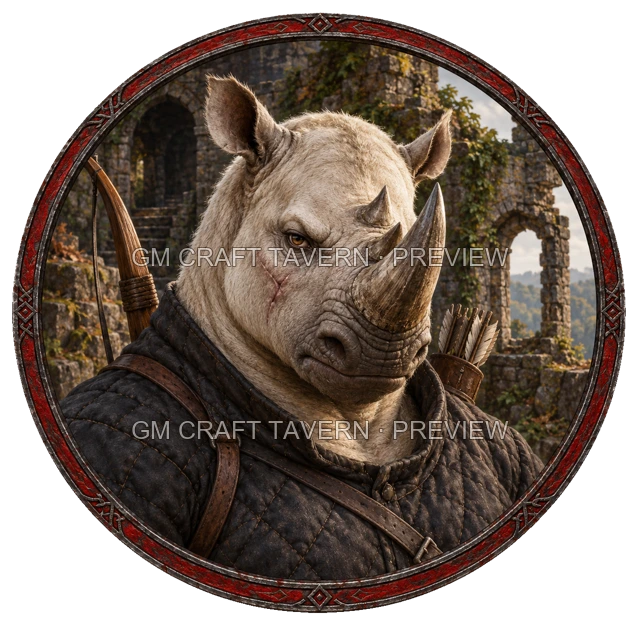 Aperçu de token d’archer ennemi vu du dessus