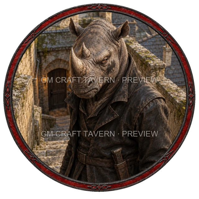 Aperçu de token d’assassin vu du dessus