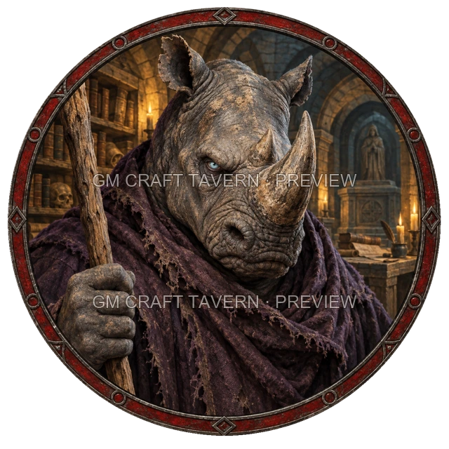 Aperçu de token de mage mort-vivant vu du dessus