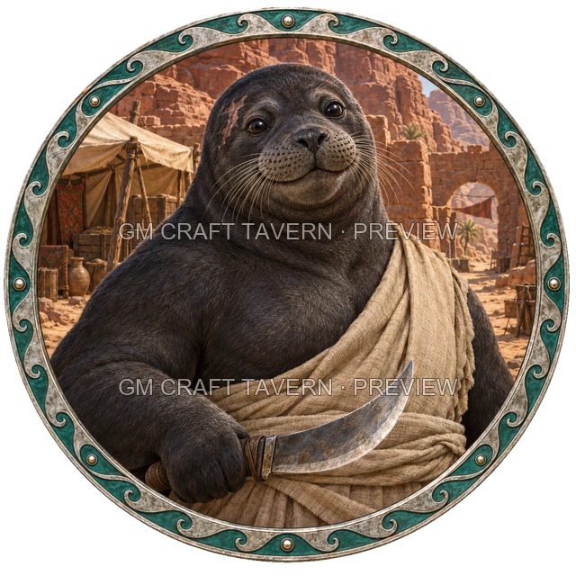 Aperçu du token vu du dessus de Varka Stonebrook - Barbare