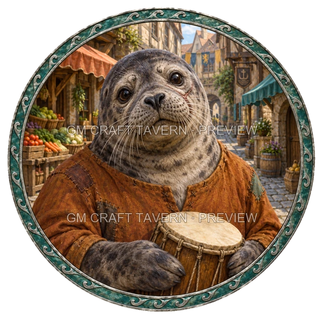 Aperçu du token vu du dessus de Morga Stonebrook - Barde