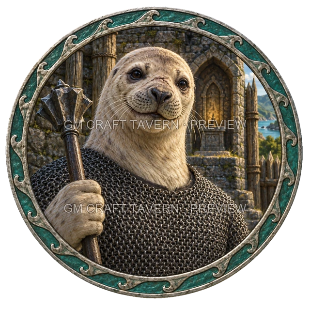 Aperçu du token vu du dessus de Varka Reedvale - Clerc