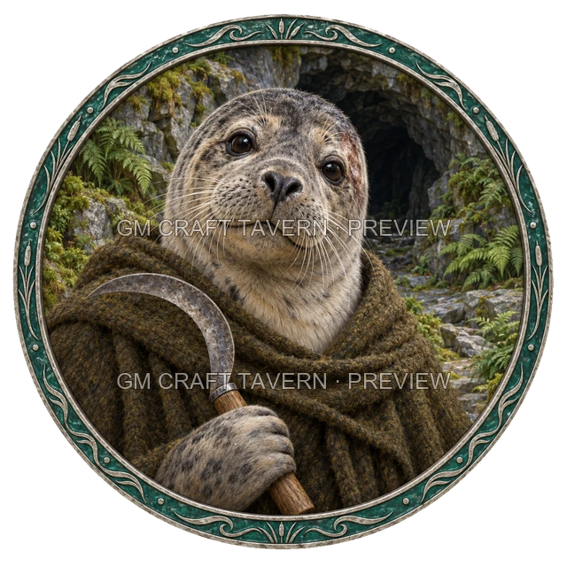 Aperçu du token vu du dessus de Morga Reedvale - Druide