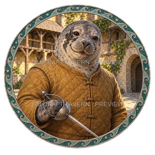 Aperçu du token vu du dessus de Varka Ashfield - Guerrier